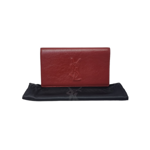 YSL Clutch Belle Du Jour Large Leather (Red)