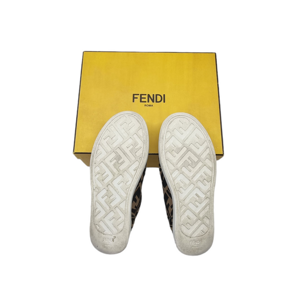 Fendi Slip On Zucca Sneakers (Tabacco Black/White)