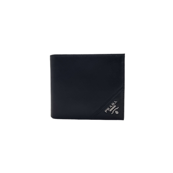 Prada 2MO513 Wallet Bifold Saffiano Leather Shw (Black)