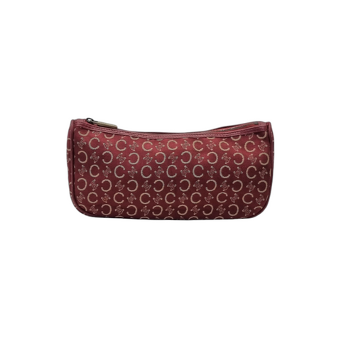 Celine C Macadam Canvas Pouch Ghw ( Red)