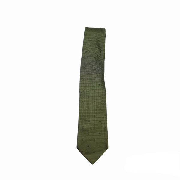 Louis Vuitton Silk Tie Little Dots (Khaki Green)