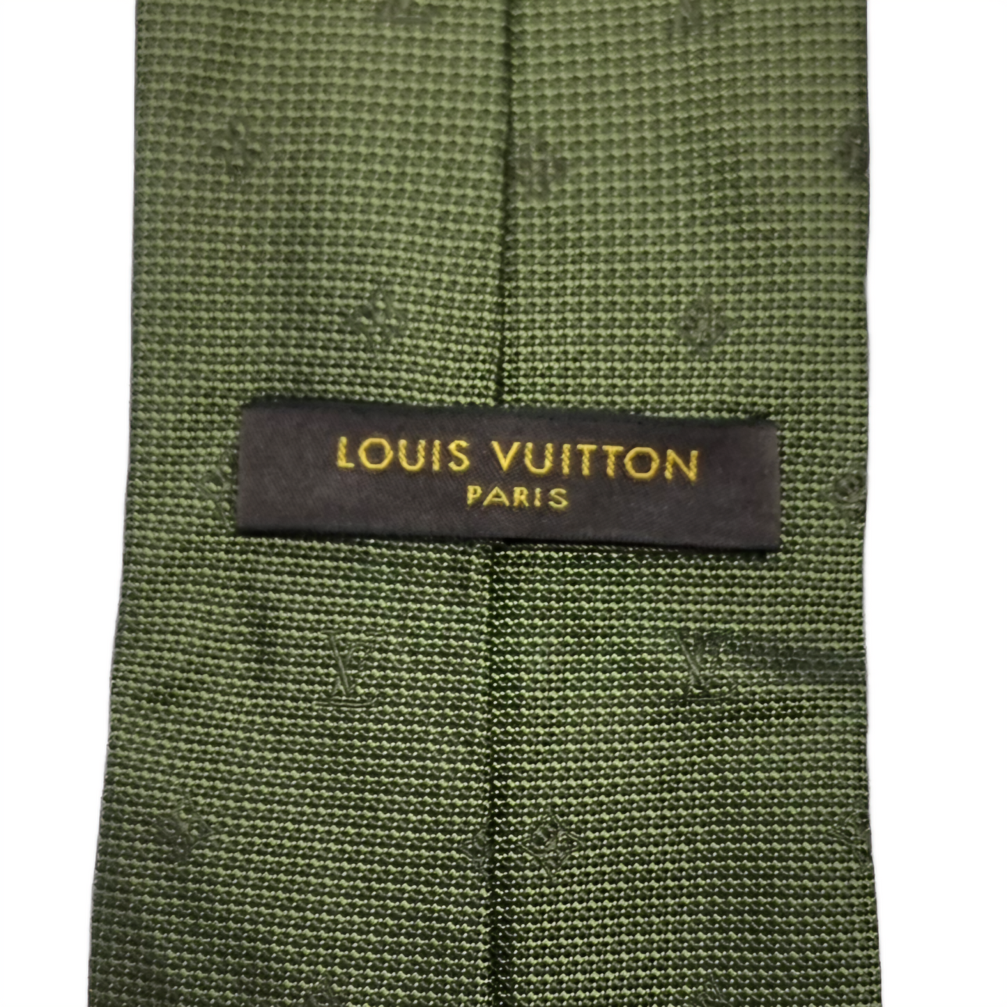 Louis Vuitton Silk Tie Little Dots (Khaki Green)