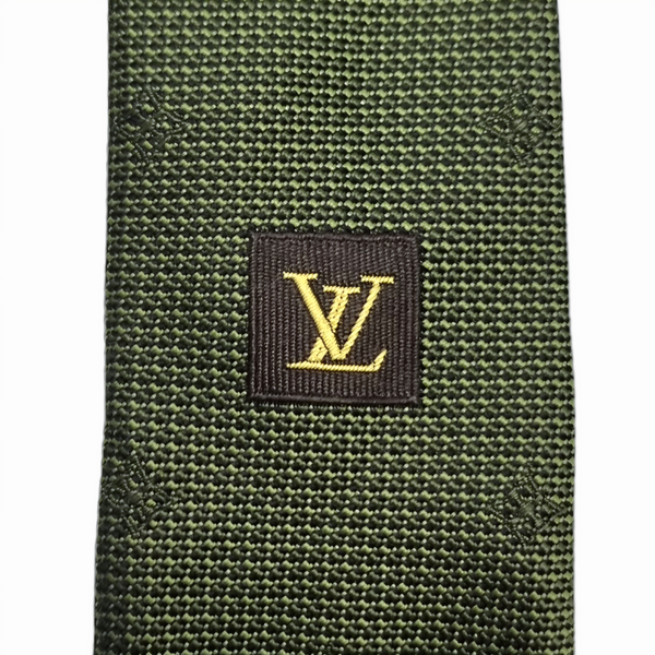 Louis Vuitton Silk Tie Little Dots (Khaki Green)