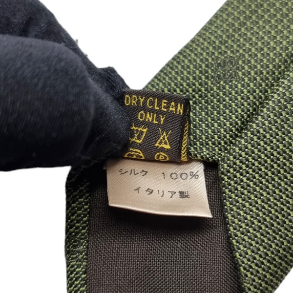 Louis Vuitton Silk Tie Little Dots (Khaki Green)