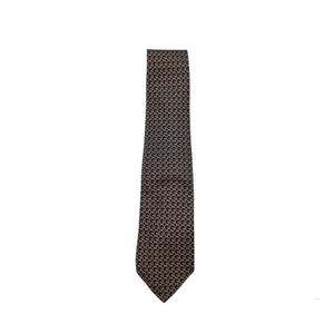 Gucci GG Pattern Silk Tie (Black/Brown)