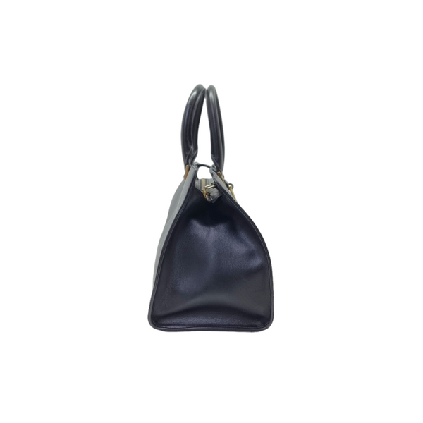 YSL Cabas Chyc Small Leather Bag Ghw (Black)