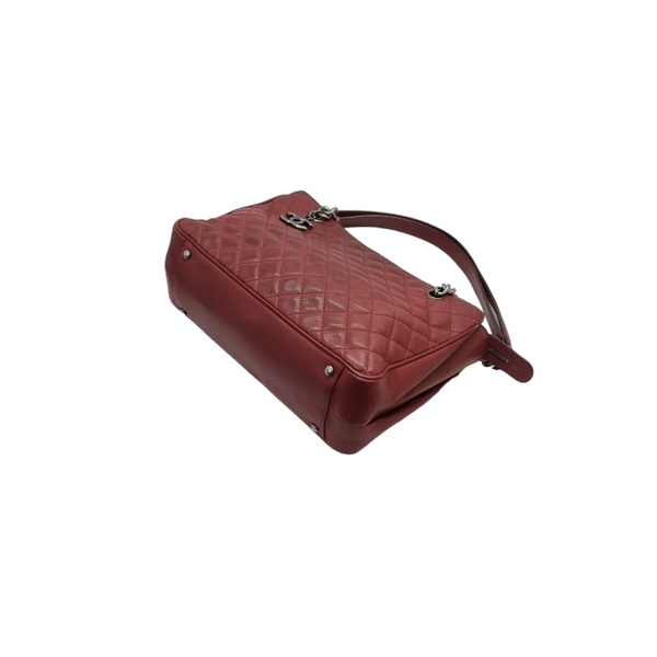 Chanel Matelasse Caviar Shoulder Bag Shw (Burgundy)