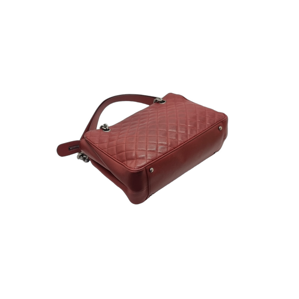 Chanel Matelasse Caviar Shoulder Bag Shw (Burgundy)