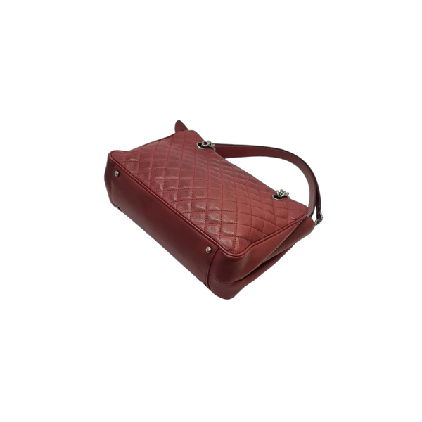 Chanel Matelasse Caviar Shoulder Bag Shw (Burgundy)