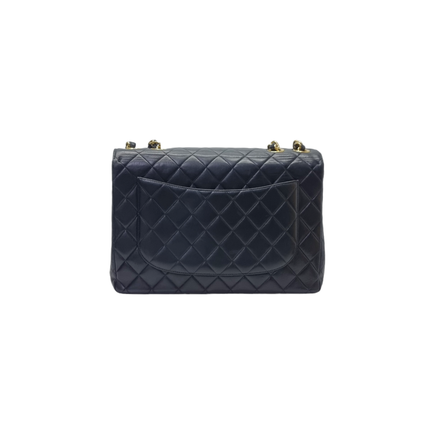 Chanel Vintage Jumbo Flap Lambskin Ghw (Black)