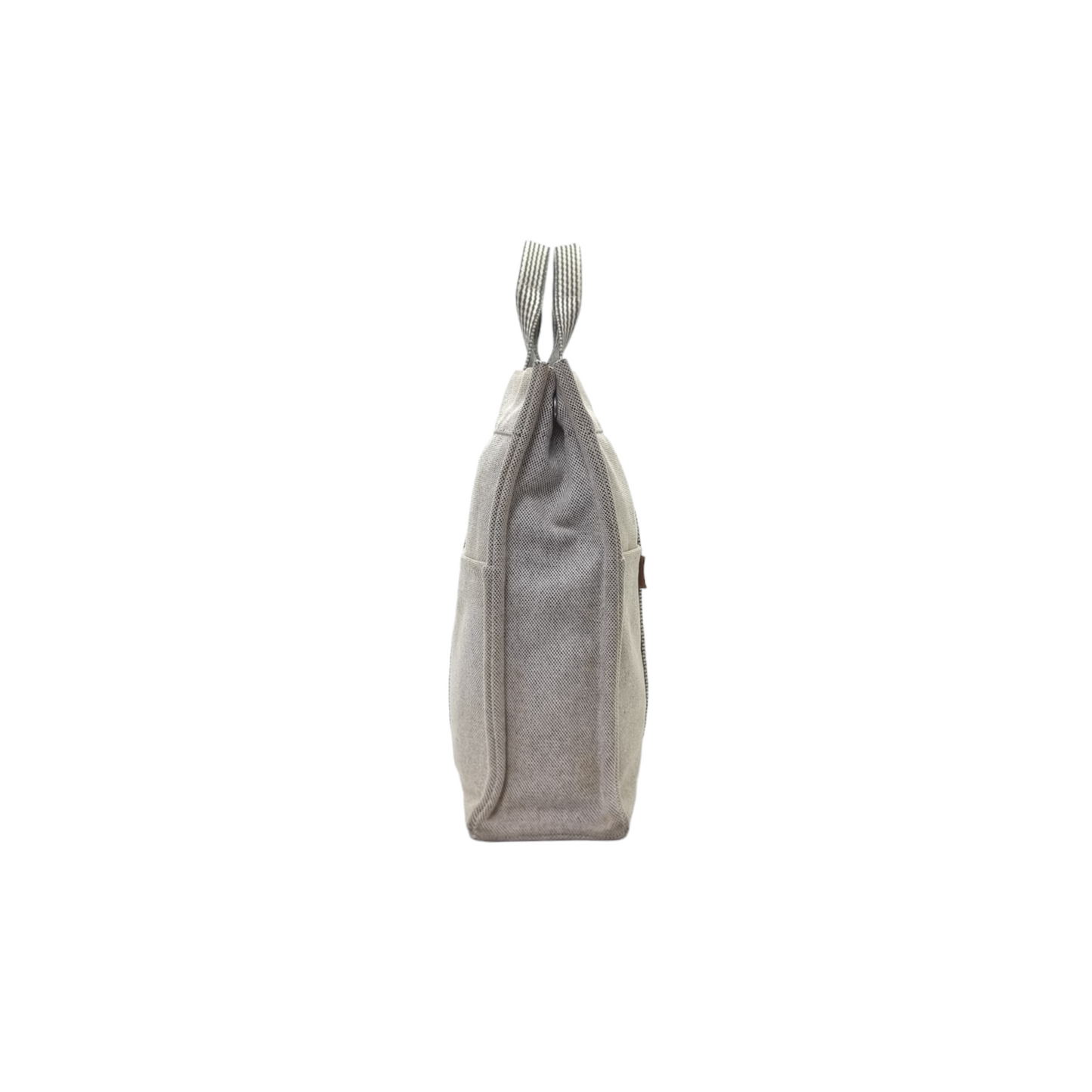 Hermes Fourre Tout GM Canvas Top Handle Phw (Beige/Black)