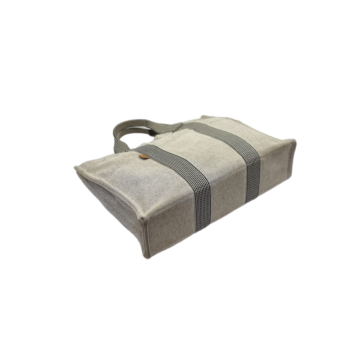 Hermes Fourre Tout GM Canvas Top Handle Phw (Beige/Black)