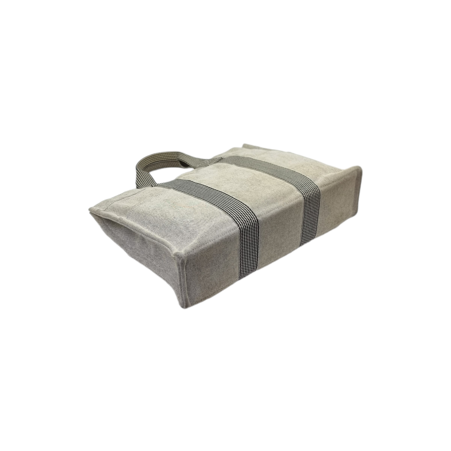 Hermes Fourre Tout GM Canvas Top Handle Phw (Beige/Black)