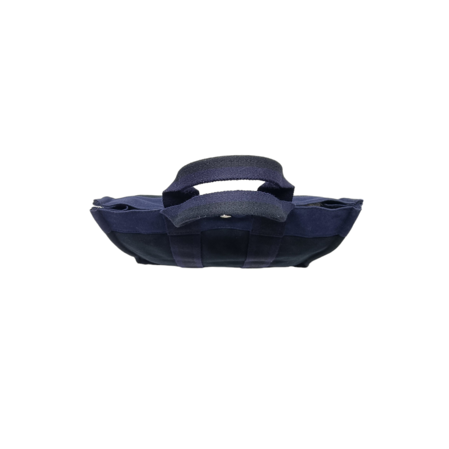 Hermes Fourre Tout PM Canvas Bag Phw ( Black/Navy Blue)