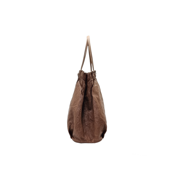 Prada Wrinkled Nappa Leather Hobo Bag (Brown)