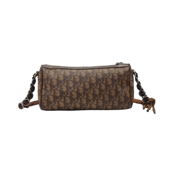 Christian Dior Romantique Canvas Trotter Bag Shw (Brown)