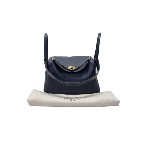 Hermes Lindy 26 Taurillon Clemence Ghw (Bleu Nuit)