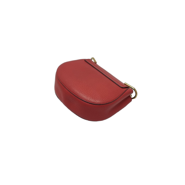 Chloe Drew Mini Crossbody Bag Grained Leather Ghw (Red)