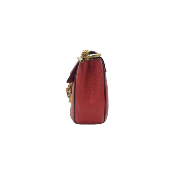 Chloe Drew Mini Crossbody Bag Grained Leather Ghw (Red)