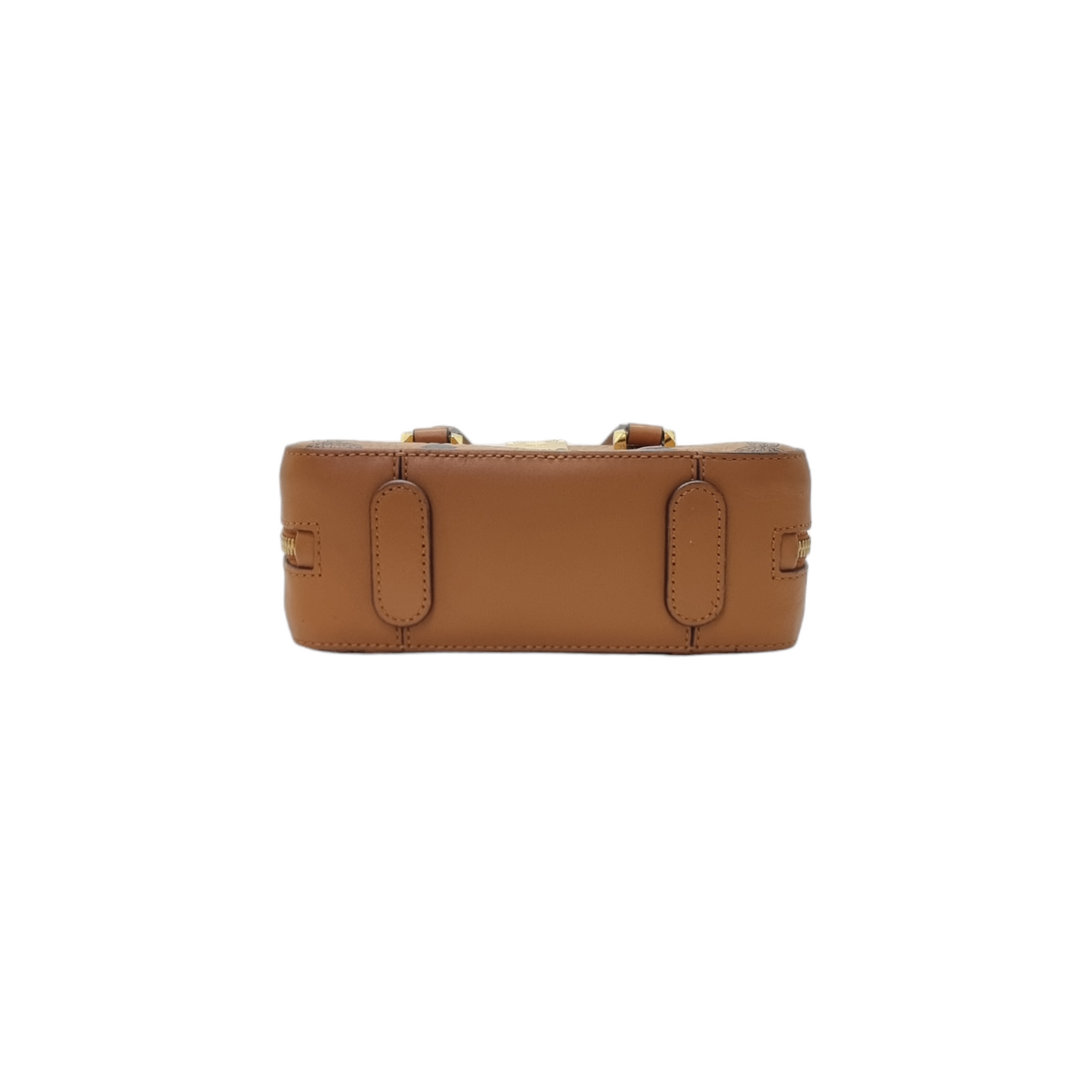 MCM Visetos Year Of The Mouse Mini Leather Tote Ghw (Cognac)