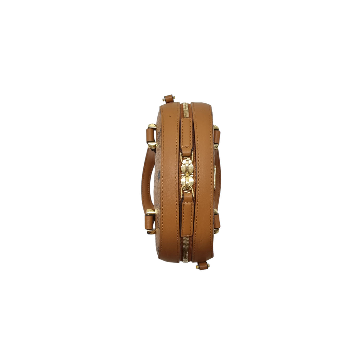 MCM Visetos Year Of The Mouse Mini Leather Tote Ghw (Cognac)