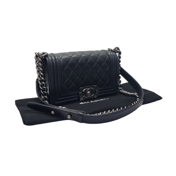 Chanel Boy Small Caviar Shw (Black)