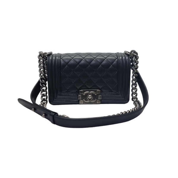 Chanel Boy Small Caviar Shw (Black)