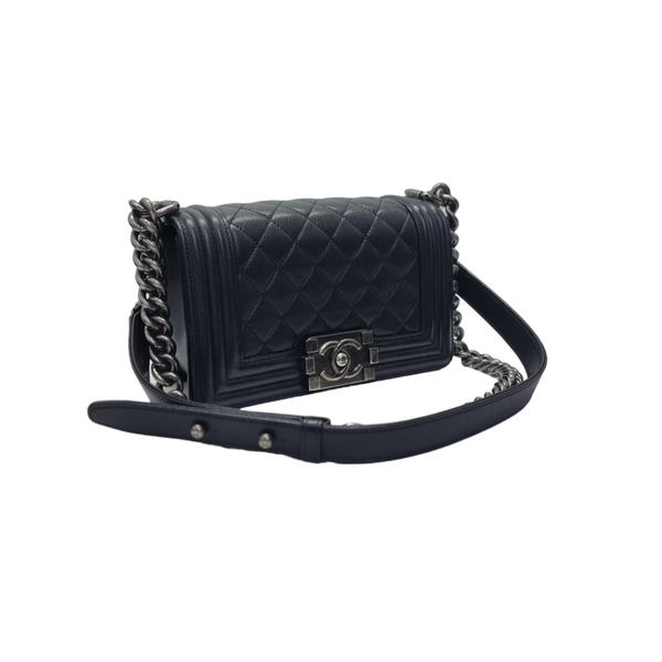 Chanel Boy Small Caviar Shw (Black)