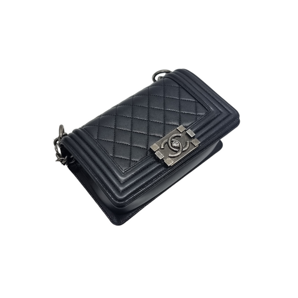 Chanel Boy Small Caviar Shw (Black)