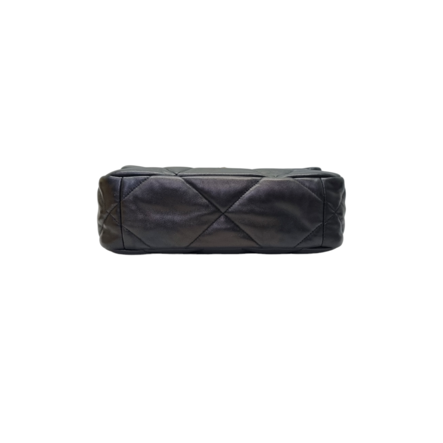 Chanel C19 Small Flap Shiny Lambskin 3 Tone Hw (Black)