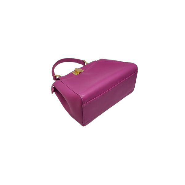 Fendi Peekaboo Mini Nappa Leather Tote Bag Ghw (Fuchsia)