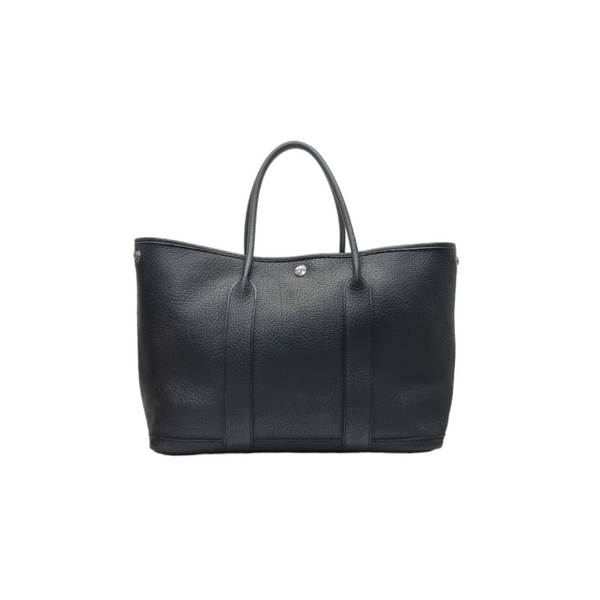 Hermes Garden Party 36 Negonda Pebbled Leather Phw (Black)