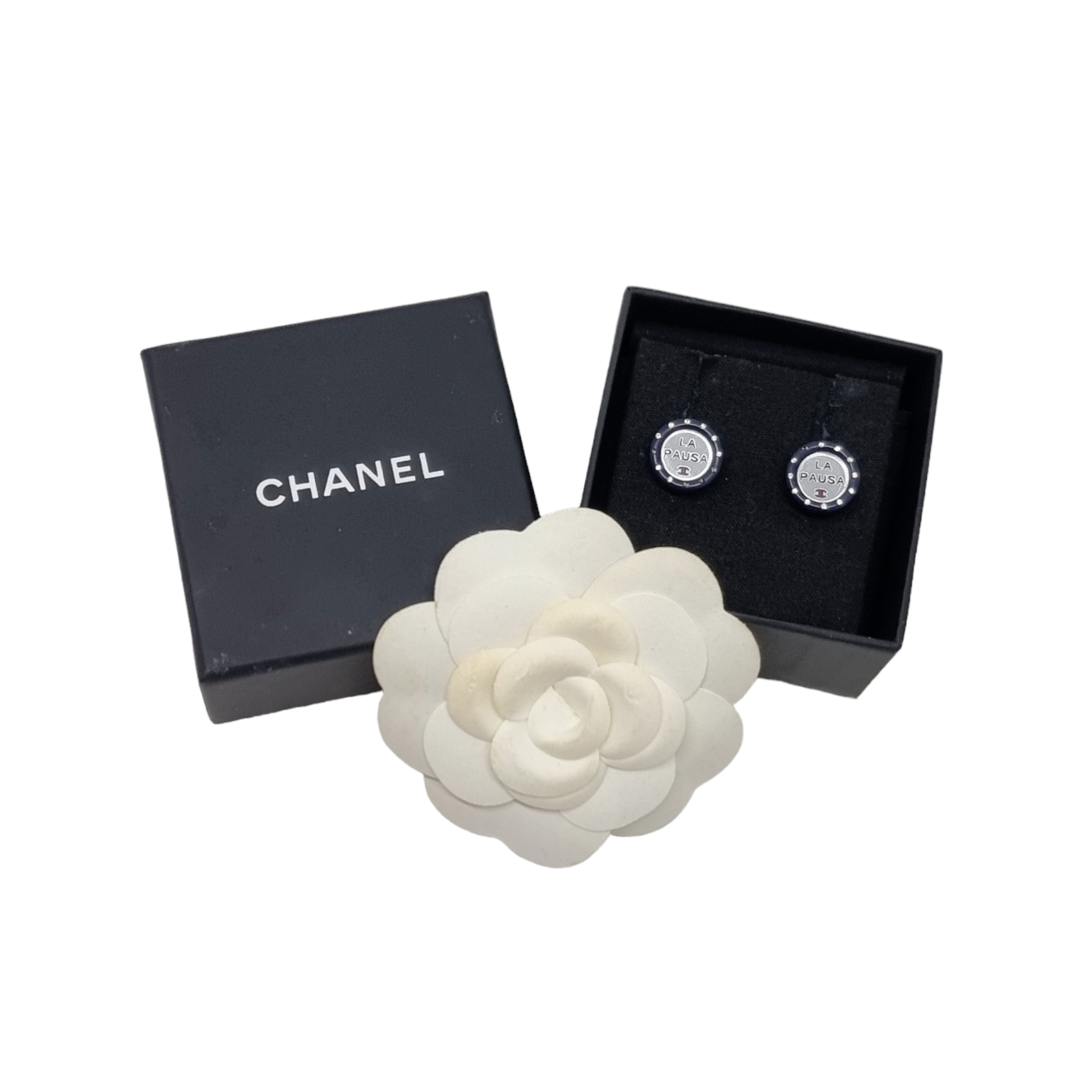 Chanel Earrings La Paula Clip On Shw (Navy Blue) – ValiseLaBel