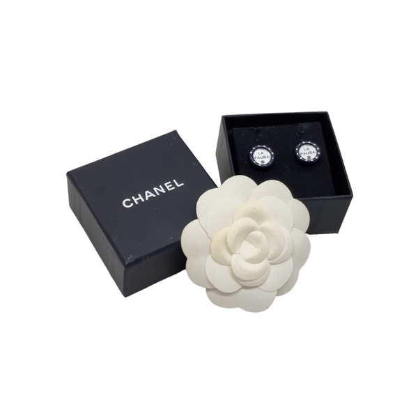 Chanel Earrings La Paula Clip On Shw (Navy Blue)