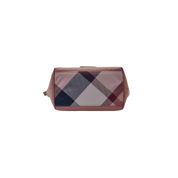 Blue Label Polyester Crestbridge Check Sling Bag Ghw (Pink)