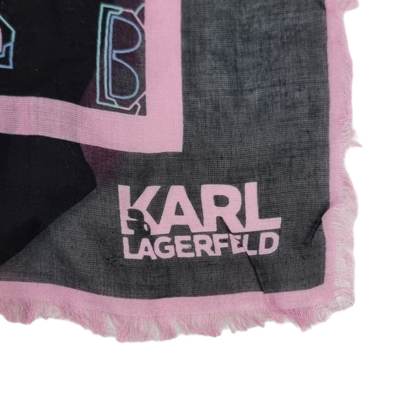 Karl Lagerfeld K/Kocktail Neon Scarf (Black Multicolor)