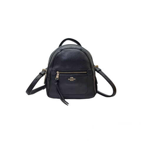 Coach Andi Backpack Pebbled Leather Ghw (Black)