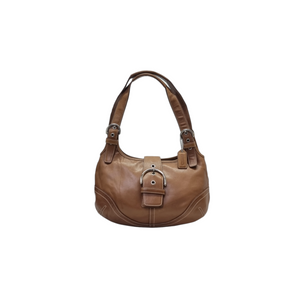 Coach Soho Leather Buckle Hobo Bag Shw (Brown)