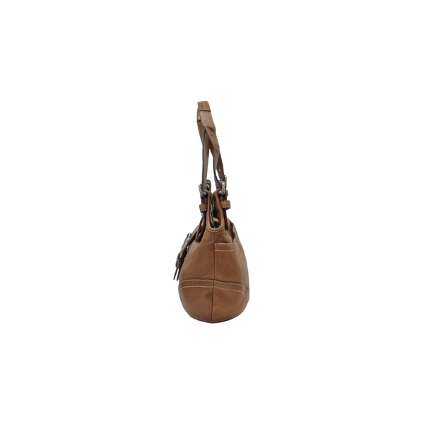 Coach Soho Leather Buckle Hobo Bag Shw (Brown)