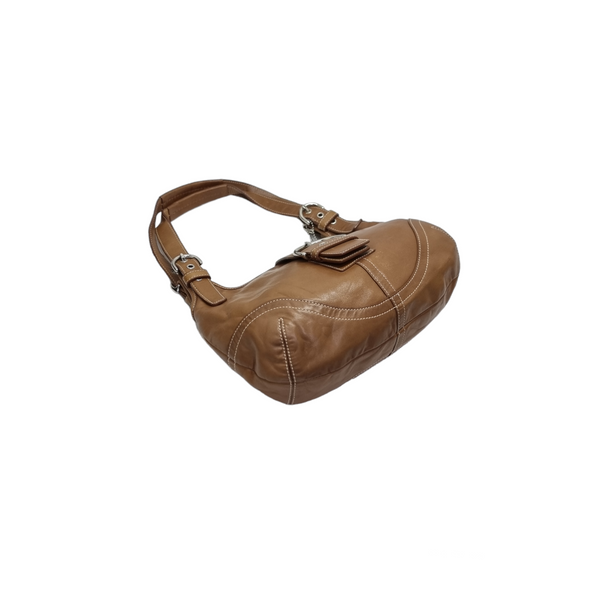 Coach Soho Leather Buckle Hobo Bag Shw (Brown)