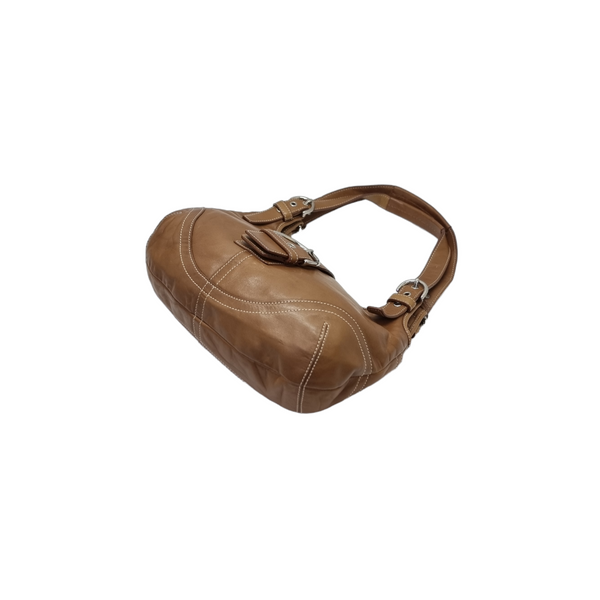 Coach Soho Leather Buckle Hobo Bag Shw (Brown)