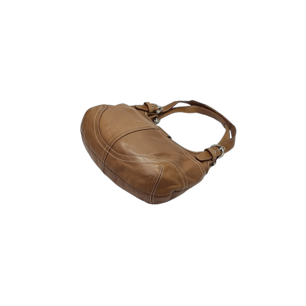 Coach Soho Leather Buckle Hobo Bag Shw (Brown)