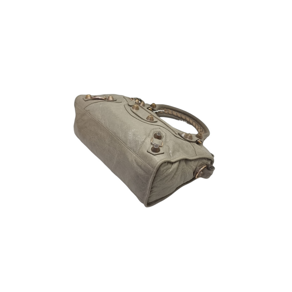 Balenciaga Giant City Lambskin Shoulder Bag Ghw (Greyish Beige)