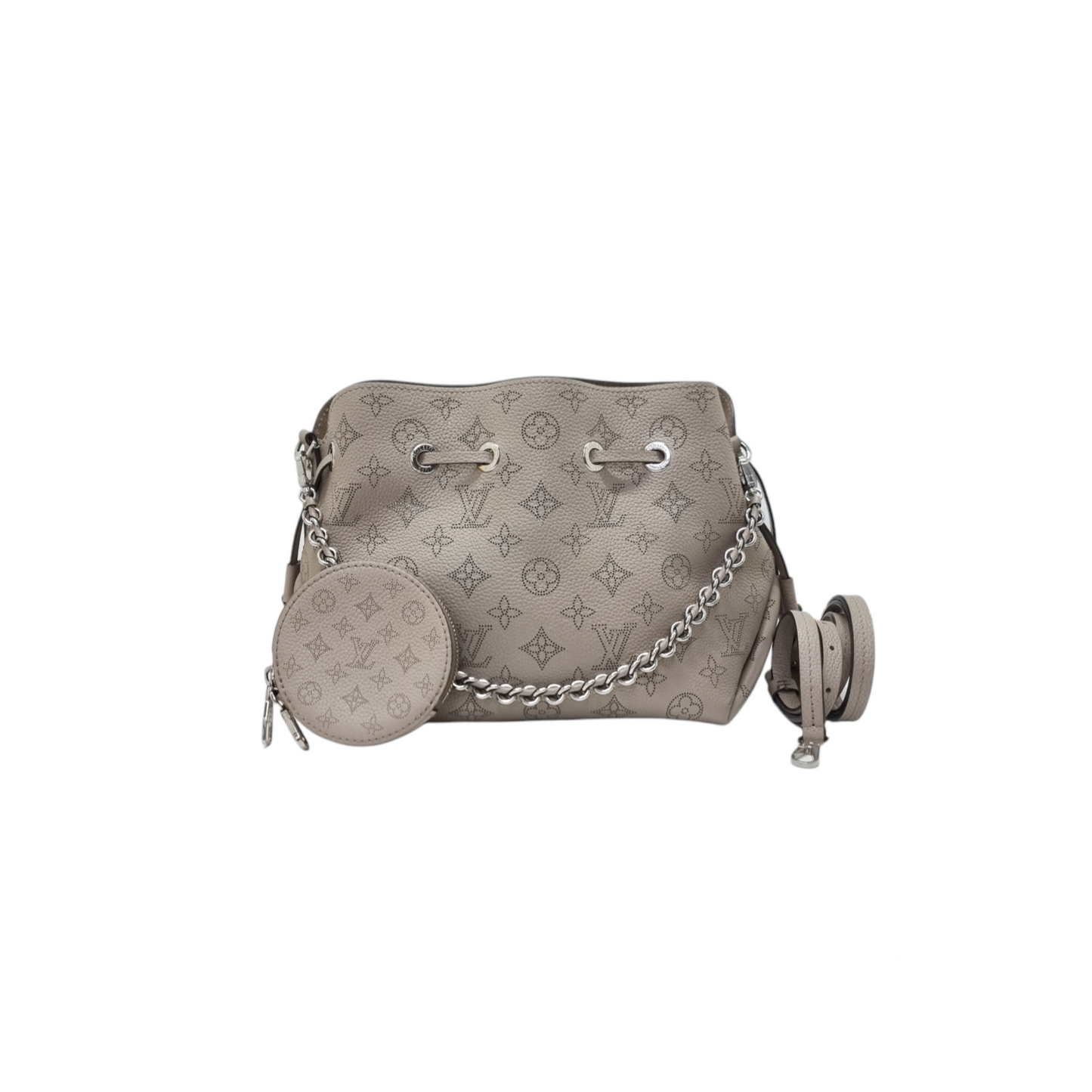 Louis Vuitton Bella Mahina Perforated Calf Leather Shw (Galet Gray)