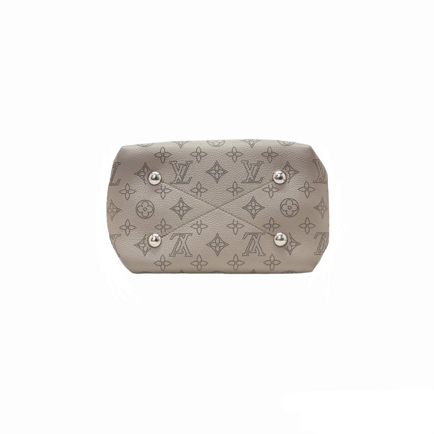 Louis Vuitton Bella Mahina Perforated Calf Leather Shw (Galet Gray)