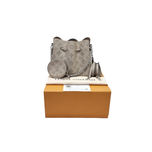 Louis Vuitton Bella Mahina Perforated Calf Leather Shw (Galet Gray)
