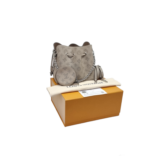 Louis Vuitton Bella Mahina Perforated Calf Leather Shw (Galet Gray)