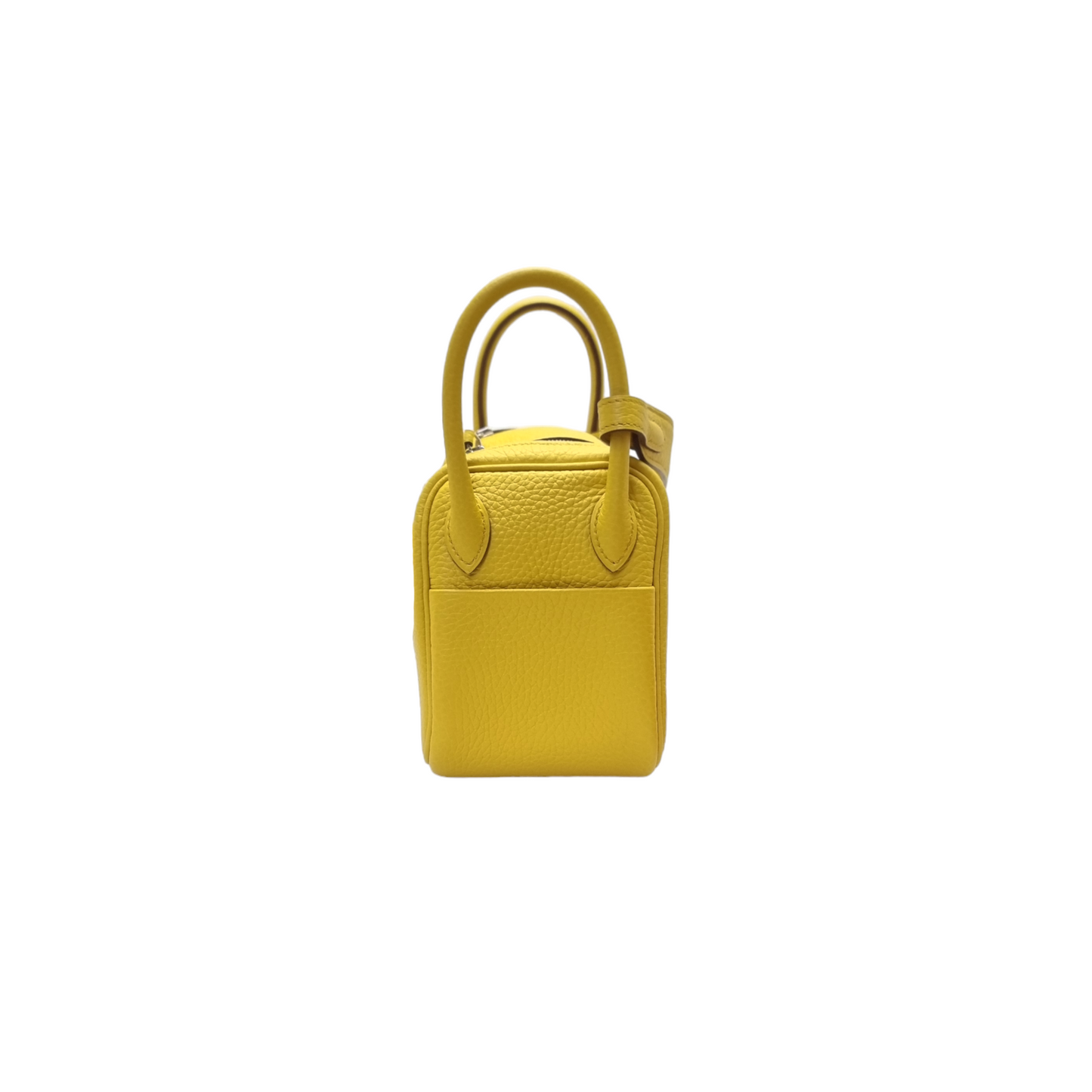 Hermes Mini Lindy Taurillon Clemence Jaune Ambre Shw