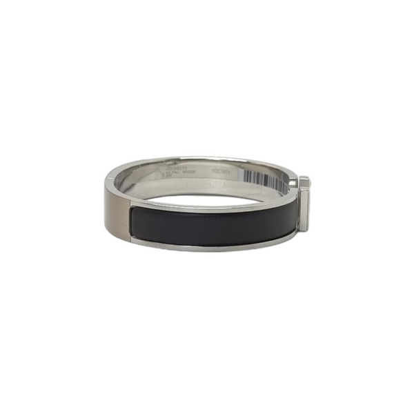 Hermes Clic HH Bracelet Brushed Palladium Hw (Black)