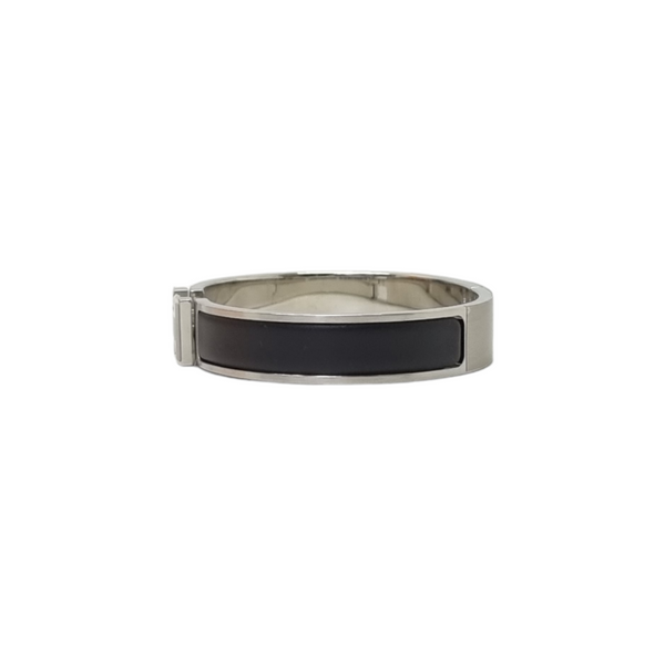 Hermes Clic HH Bracelet Brushed Palladium Hw (Black)